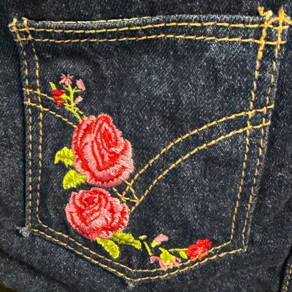 Levi’s Denim Tote Bag – Floral Embroidery, Rose Detail, Casual Carryall - Picture 5 of 9